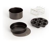 CREATE Fryer Air Pro Tools / Pack d'accessoires pour friteuse à air de 3,5 l / Moule à muffins, base pour pizzas, grille à rôtir, bol de cuisson et dessous de plat en silicone.