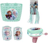 Accessoires Frozen Bike ; Panier, Cloche, Franges, Genouillères et coudières