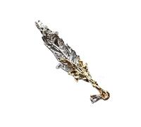 Accessoires gothiques sans piercing unisexe en alliage foncé tendance décoration letto logos chic, bijoux sans bijoux élégants avec plumes d'oreille, clip