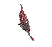 Accessoires gothiques sans piercing unisexe en alliage foncé tendance décoration letto logos chic, bijoux sans bijoux élégants avec plumes d'oreille, clip