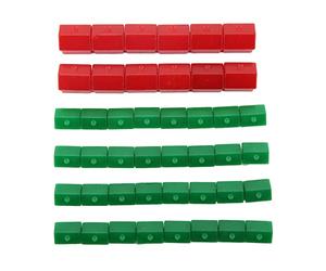 Accessoires Hôtel Jeu de Société, 40 Pièces Maisons en Plastique | Utilisation directe sans montage, remplacement pièces perdues ou cassées, lot de 10 maisons rouges et 30 vertes