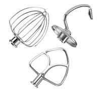 Accessoires Inox3 Pièces KitchenAid-Fouet, Batteur Plat, Crochet, Lave-Vaisselle