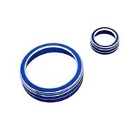Accessoires Intérieur Pour A3 V8 S3 2014 2015 2016 2017 2018 2019 2pcs Cache bouton central intérieur de voiture Molette multimédia Garniture de volume Autocollant(Blue)