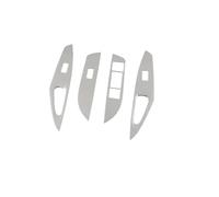 Accessoires Intérieurs Autocollants Garniture Panneau Bouton Commutateur Lève-vitre Voiture Acier Inoxydable Pour Toyota Pour Corolla E210 2019-2024 Pour Hybride(Argent)