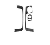 Accessoires Intérieurs Autocollants Garniture Panneau Commutateur En Fiber Carbone Moulures Intérieures Voiture Pour Fiat 500 2012 - 2015 Voiture Garniture(RHD)