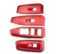 Accessoires intérieurs Compatible Avec Ford Pour Ranger Pour Everest 2023 Autocollant Décoratif Intérieur Pour Panneau Boutons Commutateur De Garniture De Lève-vitre De Voiture(Rouge,Right drive)