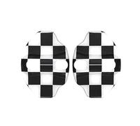 Accessoires Intérieurs Couvercle Protection Serrure Porte Automobile Décoration Intérieure Pour MINI Pour Countryman U25 Pour Cooper E SE J01 J05 Intérieur Voiture(Black and white grid)