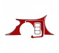 Accessoires Intérieurs Pour Nissan 370Z 2009-2022 Fibre Carbone Voiture Porte-gobelet Panneau Décoration Couverture Protection Garniture Autocollant Voitures Voiture Garniture(Rouge)