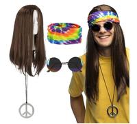 ACCESSOIRES JOHN BANDEAU LUNETTES PERRUQUE COLLIER Multicolore