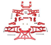 Accessoires jouets améliorés en alliage d'aluminium pour châssis arrière en C pour Traxxas 2WD Slash Rustler Stampede 1/10 (rouge)