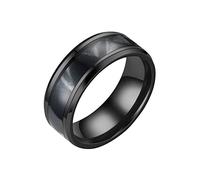 Accessoires Jouets Anneaux Anneau d'anxiété en acier inoxydable pour femmes hommes taille 6 13 largeur 8MM 6 couleurs anneau exquis noir sablé Liant Bijoux Bagues (Black, 12)