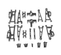 Accessoires Jouets RC Compatible avec Hyper Go pour MJX 14209 14210 H14BM 1/14 RC Pièces Et Accessoires pour Voitures Télécommandées Bras De Suspension Inférieurs Avant en Métal(Black)