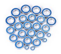 Accessoires Jouets RC Compatible avec Losi pour Super pour Baja pour Rock pour Rey 1/6 RC Pièces De Mise À Niveau De Voiture Accessoires 25 Pièces Kit De Roulements Scellés en Caoutchouc Bleu