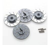 Accessoires Jouets RC Compatible avec Tamiya pour TT01 pour TT02 94123 pour Sakura D4 1/10 RC sur Route pour Voiture Course, Roue en Métal De 12mm, Adaptateur De Moyeu Hexagonal, Disque Frein(Gray)