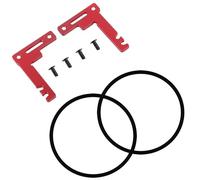 Accessoires Jouets RC Compatible avec Tamiya pour TT02 pour TT02B TT02D TT02R TT02SR TT02S RC Pièces De Voiture en Métal Court Support De Batterie Ensemble Support De Montage De Batterie(Red)