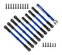 Accessoires Jouets RC Compatible avec TRAXXAS pour E-Revo pour Summit 1/16 RC, Accessoires De Pièces De Voiture, Maillons D'orteils Avant Et Arrière en Métal avec Boules Creuses 7118 7138(Blue)