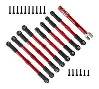 Accessoires Jouets RC Compatible avec TRAXXAS pour E-Revo pour Summit 1/16 RC, Accessoires De Pièces De Voiture, Maillons D'orteils Avant Et Arrière en Métal avec Boules Creuses 7118 7138(Red)
