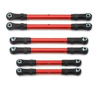 Accessoires Jouets RC Compatible avec Traxxas pour Slash pour Hoss 1/10 RC Pièces De Rechange pour Voiture Accessoires Kit De Biellettes De Direction en Métal(Red)