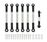Accessoires Jouets RC Compatible avec Traxxas pour Slash pour VXL 2WD pour Hoss 1/10 RC, Accessoires De Pièces De Voiture, Tendeurs Métalliques, Jeu De Liaison De Biellette De Cambrure(Black)