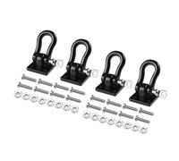 Accessoires Jouets RC Compatible avec Traxxas pour TRX4 pour Axial pour SCX10 D90 1/10 RC Pièces Détachées pour Crawler Accessoires Boucle D'attelage Métallique pour Remorque(Black)