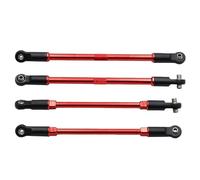 Accessoires Jouets RC Compatible avec Traxxas RC Car Upgrade Pièces De Modification Accessoires 4pcs Liens d'orteil Avant Et Arrière en Métal avec Boules Creuses 5141 5143(Red)