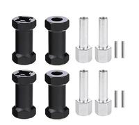 Accessoires Jouets RC pour Axial Scx10 D90 pour Tamiya pour MST 1/10 rc Cars Crawler 4 Pièces Épaisseur 15 Mm/20 Mm/25 Mm/pièces D'extension Moyeux De Roue Hexagonaux 12 Mm(Black,25mm)