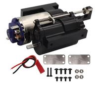 Accessoires Jouets RC pour WPL B1 B14 B24 C14 C24 pour MN D90 D91 MN96 1/12 RC, Pièces De Voiture, Transmission De Boîte De Vitesses en Métal À 2 Vitesses De Trois Générations(Black)