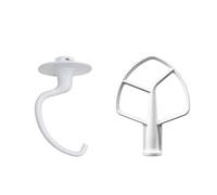 Accessoires K5ADH crochet à pâte et K5AB batteur plat convenant aux robots culinaires KitchenAid KPM5, KSM50, K5 Heavy Duty.