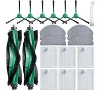 Accessoires Kit pour iRobot Roomba Combo 2 Essential Y0140/Y0112/Y0110, pour Roomba 105 Combo Rechange, 2 Brosses Principales, 6 Tampons Vadrouille, 6 Filtres, 6 Brosses Latérales, 1 Brosse Nettoyage