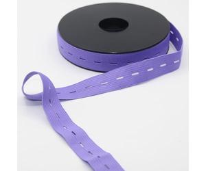 Accessoires LEDUC, 10 mètres élastique boutonnière (20mm), bande élastique réglable et résistante à coudre, accessoire vestimentaire idéal pour vêtement de maternité et pantalon enfants (LILAS 10)