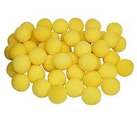 [Accessoires Magiques] Lot de 50 Boules en Mousse Super Douces de 4,5 cm (Rouge) - Tour de Magie coloré apparaissant Vanish Magie Stage Street Illusion Gimmick Accessoire comédie (Jaune, 2,5 cm)