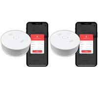 Accessoires Maison connectée Konyks Detecteur de fumee connecte Easy Wi-FI + Bluetooth Blanc (Lot de 2)