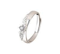 Accessoires Menottes Anneaux anneaux pour Couples meilleur mignon amour bijoux cadeau pour femmes hommes petit petite taille réglable Anneaux Étui Bagues (B, A)