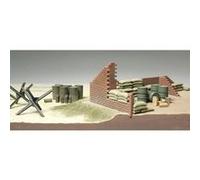 Tamiya Maquette 32508 - Mur en briques, sacs de sable et barricade 1:48