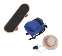 Accessoires Mini pour Lézard, Chapeau Réglable, Skateboard et Paquet Bleu