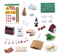 Accessoires Miniatures pour Maison de poupée, Kit de décoration scène Chantier à échelle 1/12, Accessoires pour Mini Maison poupée