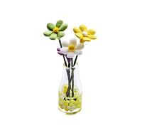 Accessoires miniatures pour meubles vases en verre avec fleurs en résine - Décoration d'intérieur - Accessoires miniatures