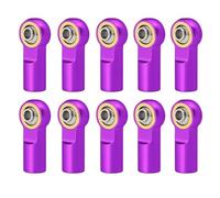Accessoires Mise Niveau Rc Compatible avec AXIAL pour SCX10 D90 D110 pour Tamiya CC01 pour Racing 1/10 10 Pièces De Biellettes De Direction M3 en Métal pour Voiture De Piste RC(Purple)