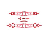 Accessoires Mise Niveau Rc Compatible avec Remo pour Hobby 1631 1635 1651 1655 RC Car Parts Support De Bloc De Direction Ensemble De Direction Bras De Suspension(Red)