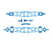 Accessoires Mise Niveau Rc Compatible avec Remo pour Hobby 1631 1635 1651 RC Upgrade Cars Pièces Support De Bloc De Direction Ensemble De Direction Bras De Suspension(Blue)