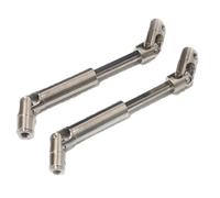 Accessoires Mise Niveau Rc Compatible avec WPL C74 pour Jimny Warrior JA11 1/10 Pièces Modifiées pour Voitures Radiocommandées Arbre De Transmission en Acier pour Cardan(2pcs)