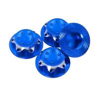 Accessoires Mise Niveau Rc Compatible avec X-Maxx pour Summit pour E-Revo pour Arrma 1/8 Voiture Radiocommandée Cache-Roue Antidérapant Cache-moyeu Cache-poussière Écrou Hexagonal 17 Mm(Blue)
