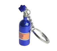 Accessoires Mise Niveau Rc pour Porte-clés Bouteille pour Mini Turbo Nos pour Voiture Rc Boîte À Pilules Secrète Décoration Intérieure Métal Pièces Mise Niveau Accessoires(Blue)