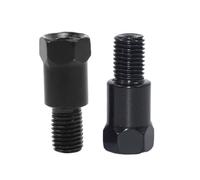 Accessoires Moto 1 Paire D'adaptateurs De Rétroviseur Arrière Moto Noir/Argent M10 10MM dans Le Sens des Aiguilles d'une Montre Inverse Filetage À Droite Gauche Vis Changement(Black M10-M10 (RL-LR))