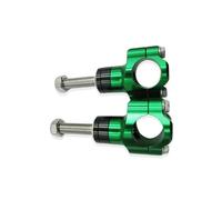Accessoires Moto 10x1.5 Mm Pince Guidon Réglable En Aluminium CNC 28 Mm Support De Guidon R Réhausseur Guidon Moto(Green-)