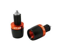 Accessoires Moto 7/8 22 mm Poignées de Guidon Embouts de Guidon avec contrepoids et Capuchons de Protection pour Yamaha MT-03 (Orange)