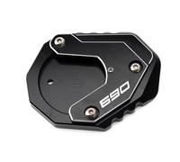 Accessoires Moto CNC Support De Pied Support Latéral Plaque D'extension De Coussinet Agrandie pour Duke 125 200 390 690 SMC(Black-a)