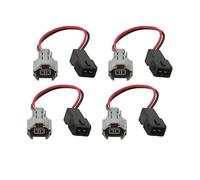 Accessoires Moto Jeu de 4 adaptateurs PnP Injector Compatible avec Denso Femme for EV1 Bosch/Jetronic fiche mâle INJECTEUR ADAPTATEURS Filaire Câble