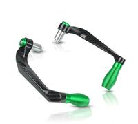Accessoires moto Levier Frein Et D’embrayage En Aluminium CNC En Aluminium Motocyclette Universelle 7/8" Modification L’équipement Protecteur Bouclier Garde-main Pièces rechange(Green)