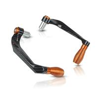 Accessoires moto Levier Frein Et D’embrayage En Aluminium CNC En Aluminium Motocyclette Universelle 7/8" Modification L’équipement Protecteur Bouclier Garde-main Pièces rechange(Orange)